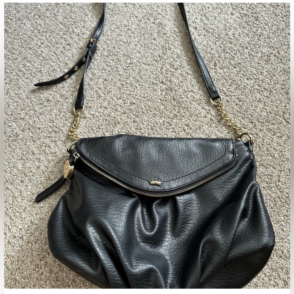 Juicy Couture Black Shoulder Bag with Gold Hardware